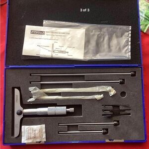 EUC Fowler Depth Micrometer Set in Blue Case